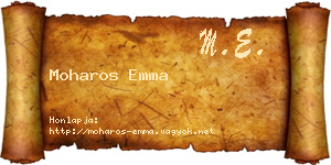 Moharos Emma névjegykártya